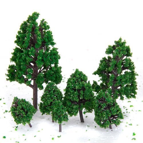 OrgMemory Mixed Model Trees, 29pcs, 1.5-6 inch(4-16 cm), Ho Scale Bushes, Diorama Supplies, Plastic Trees for Projects, Model Train Scenery with No Bases - Image 4