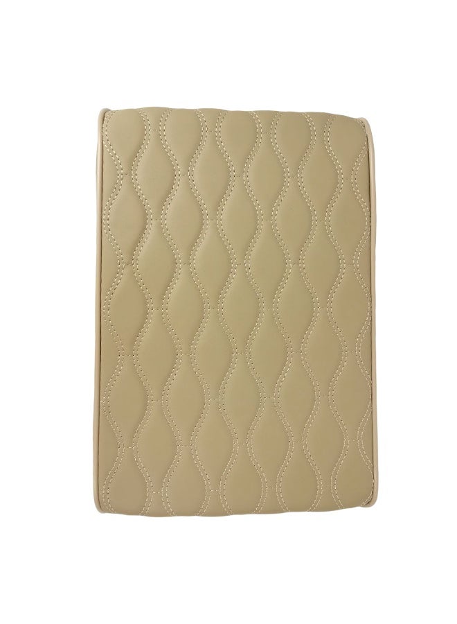 Car Armrest Cushion Pad 32x21cm – Memory Foam Center Console Cover, PU Leather, Waterproof, Anti-Slip Strap, Comfortable Support for All Cars & SUVs - Image 1