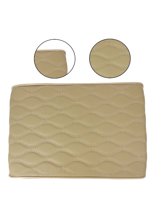 Car Armrest Cushion Pad 32x21cm – Memory Foam Center Console Cover, PU Leather, Waterproof, Anti-Slip Strap, Comfortable Support for All Cars & SUVs - Image 3