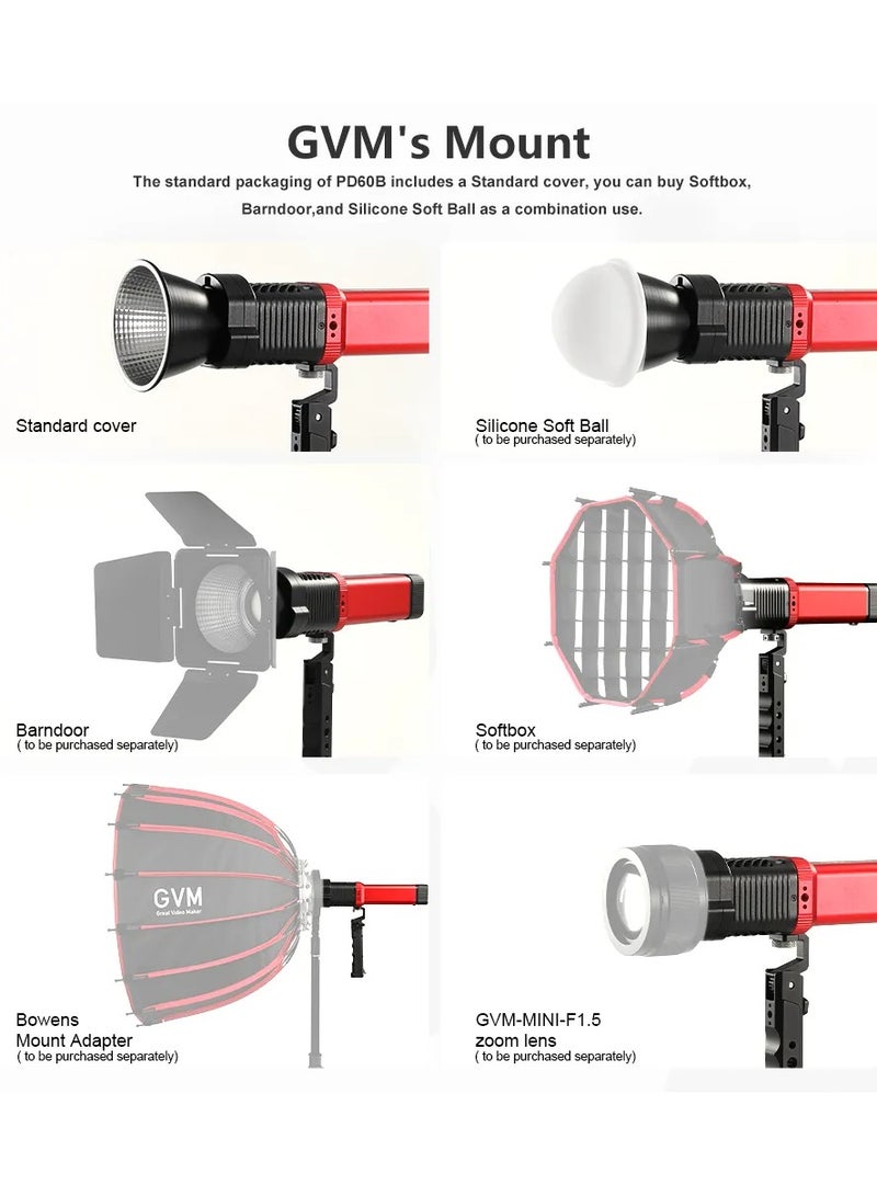 GVM PD60B Bi-Color Handheld LED Pocket Light – Portable Video & Photography Light, Adjustable 3200K–5600K, Dimmable - Image 4