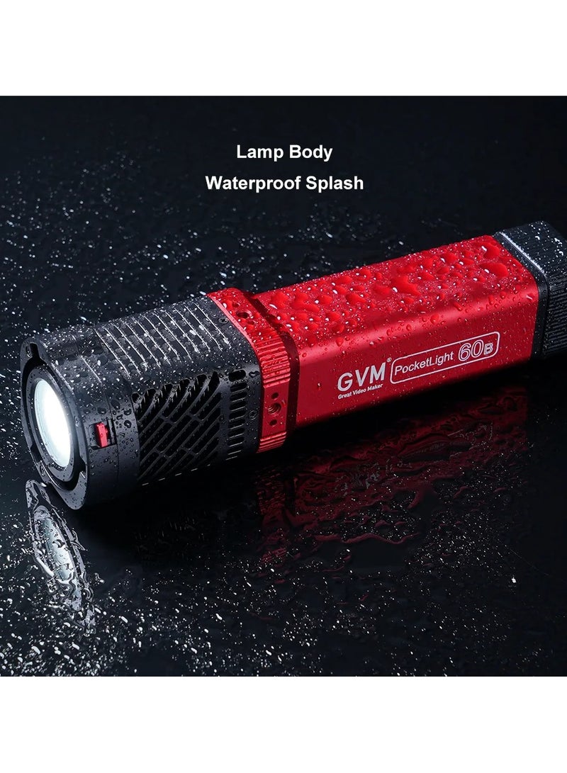 GVM PD60B Bi-Color Handheld LED Pocket Light – Portable Video & Photography Light, Adjustable 3200K–5600K, Dimmable - Image 2