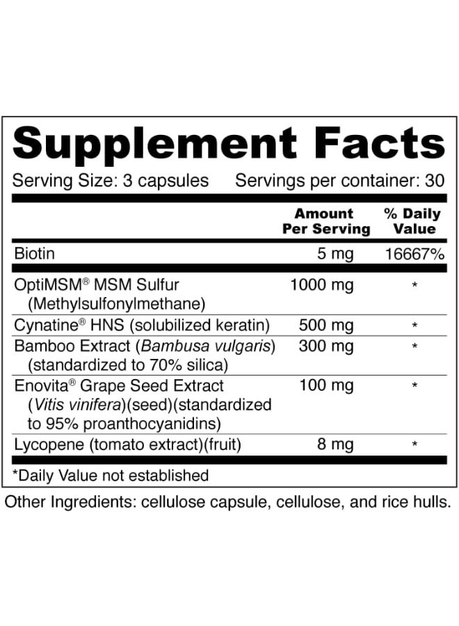 Wellness Resources Hair, Skin & Nails Dietary Supplement for Women - 90 Capsules - Image 2
