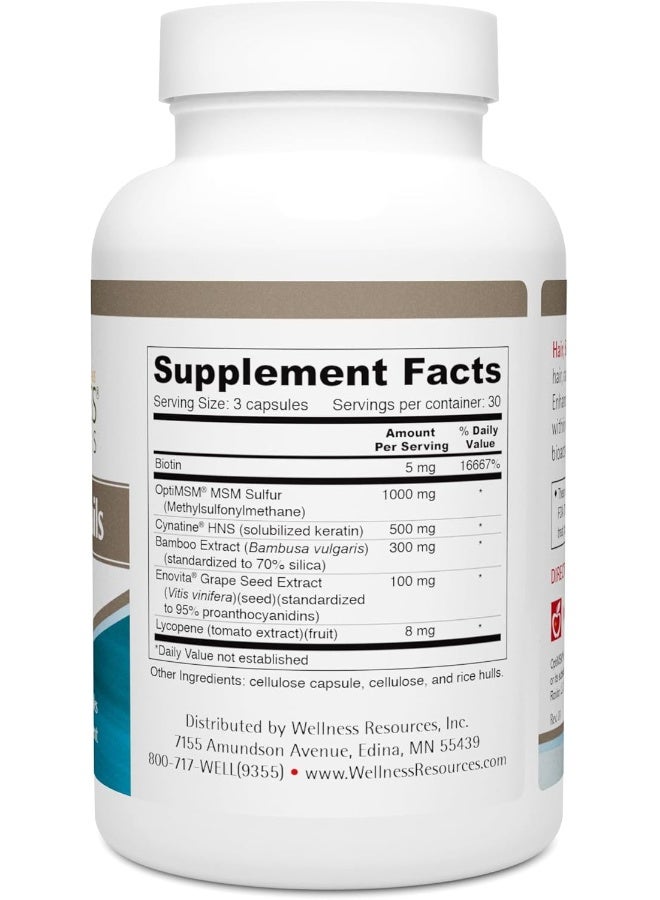 Wellness Resources Hair, Skin & Nails Dietary Supplement for Women - 90 Capsules - Image 4