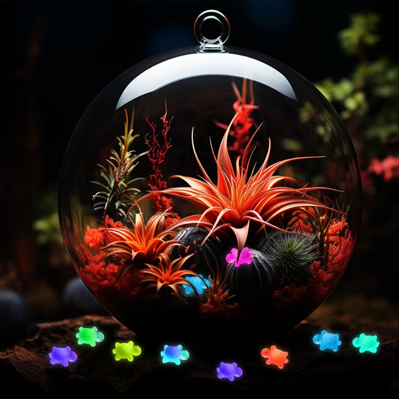 Yuronam 70 Pcs Mini Resin Turtles for Crafts Luminous Tiny Turtle for Fairy Garden Dollhouse Micro Landscaping Decoration (Luminous Turtles) - Image 4