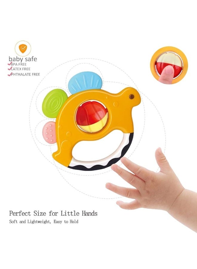 Yiosion Baby Rattles Sets Teether Shaker Grab and Spin Rattle Musical Toy Set Early Educational Toys Gifts for 3 6 9 12 Month Baby Infant Newborn - Image 2