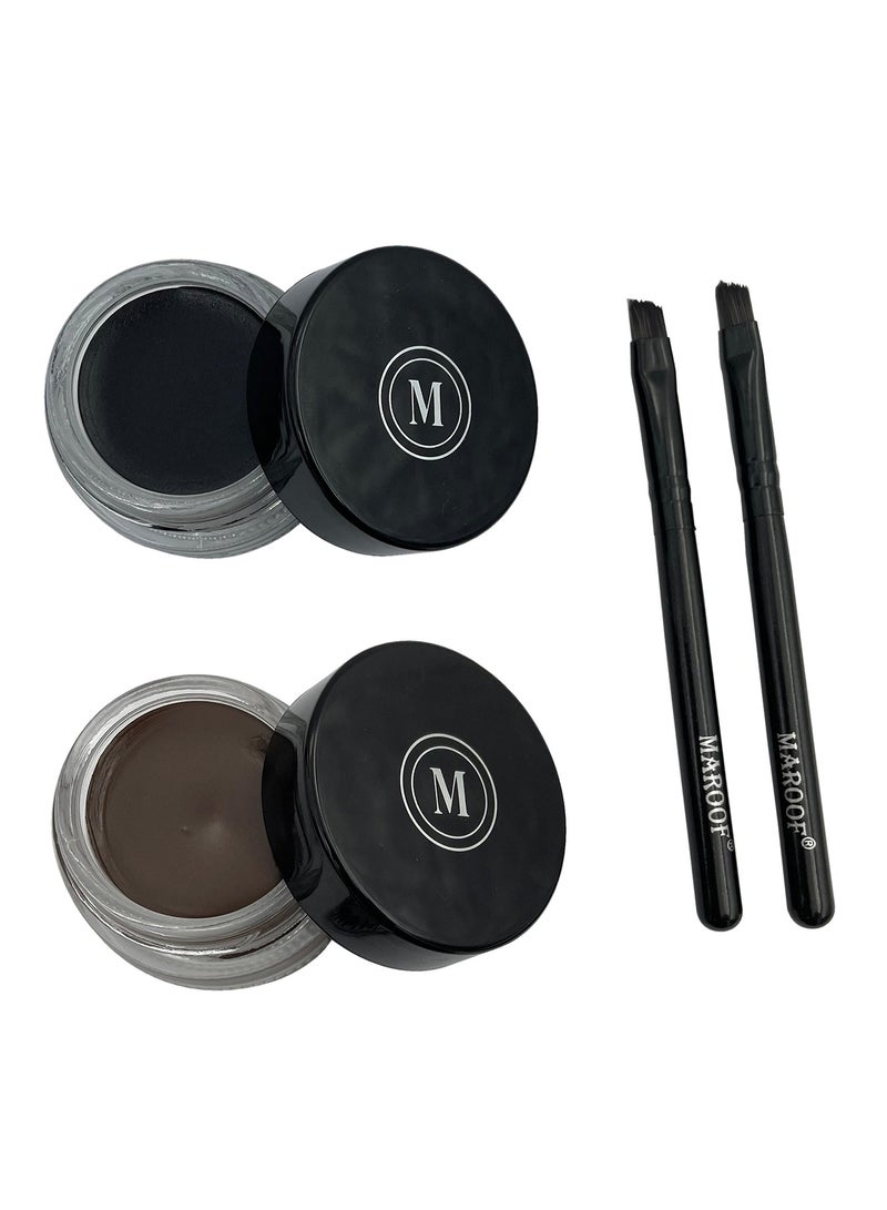 MAROOF Eyebrow Gel 01 Black & Medium Brown - Image 1