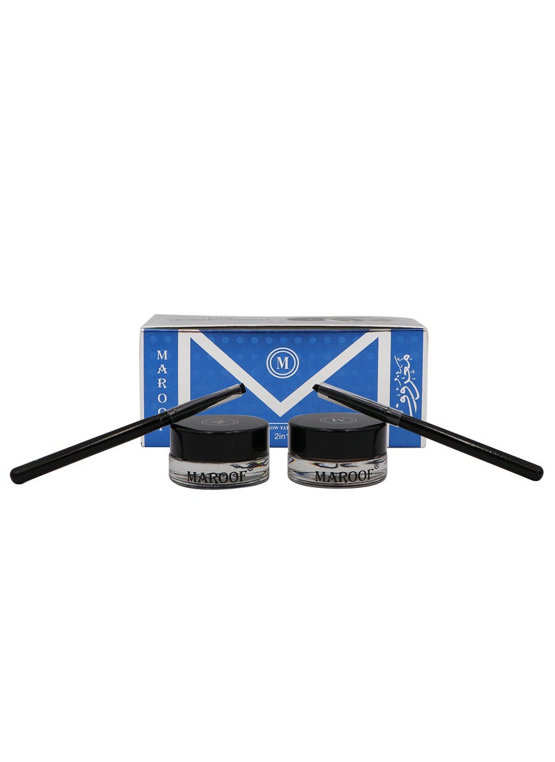 MAROOF Eyebrow Gel 01 Black & Medium Brown - Image 2
