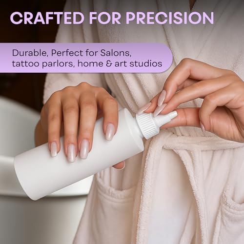 BRIGHTFROM Twist Top Applicator Bottles, Squeeze 8 OZ Empty Plastic Bottles, Refillable, Open/Close Nozzle - Hair Coloring/Multi Purpose (Pack of 2) - Image 5