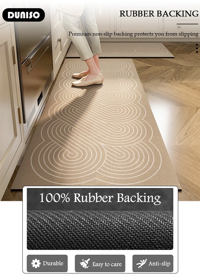 DUNISO 2 PCS  Kitchen Mats and Rugs Set , Non Slip Heavy Duty Standing Mat, Quick Dry Diatom Mud Floor Mat,  Extra Soft and Absorbent Floor Mats for  Kitchen, Bath, Office, Laundry(40*60cm+40*120cm)  - Image 2