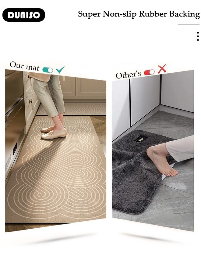DUNISO - 2 PCS  Kitchen Mats and Rugs Set , Non Slip Heavy Duty Standing Mat, Quick Dry Diatom Mud Floor Mat,  Extra Soft and Absorbent Floor Mats for  Kitchen, Bath, Office, Laundry(40*60cm+40*120cm) - Image 1