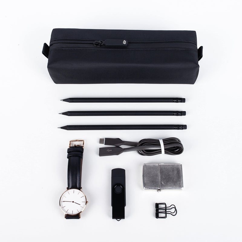 Comfyable Small Toiletry Bag for Men, Slim Mini Toothbrush Case, Mini Dopp Kit Bag for Electronics, Tech, Gym, Water-Resistant Essentials Pouch, Black - Image 5