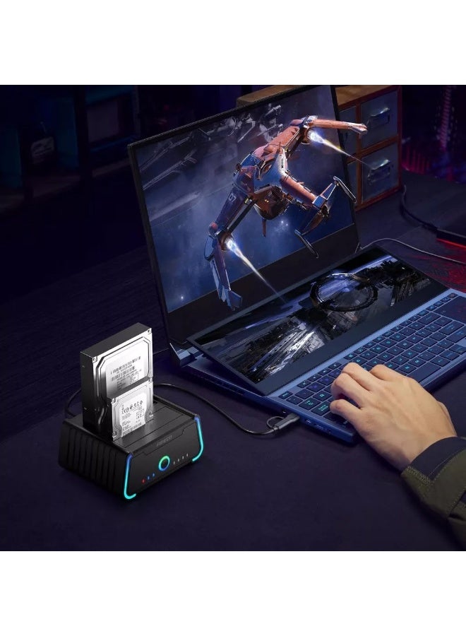 FIDECO USB 3.0 SATA HDD SSD Docking Station YPZ230R for 2.5" & 3.5" Hard Drives, Supports up to 16TB - Image 5