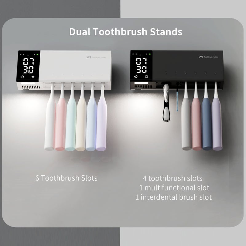 Toothbrush Disinfector with Clock, Night Light, Drying -  New Arrival - Image 1