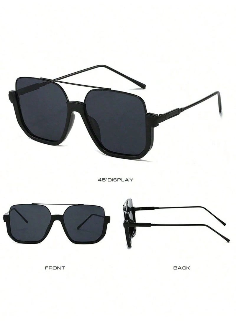 Shein Unisex Oversized Fashion Sunglasses with Black Lenses - Image 3