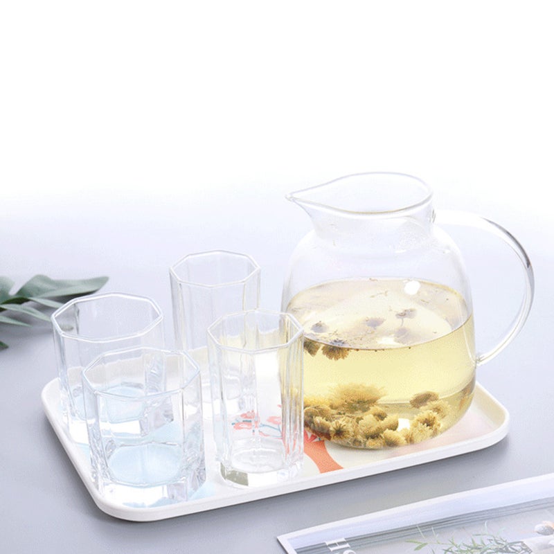plate Fruit Tray Flower Pattern Breakfast Snack Tray Household Tableware for Home Shop Restaurant (Middle Size) - Image 4