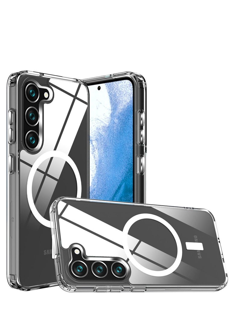 HEXABEX Magnetic Phone Case for Samsung Galaxy S23 6.1" Shockproof Clear Cell Phone Case Works with Wireless Charging Magsafe  - Image 4