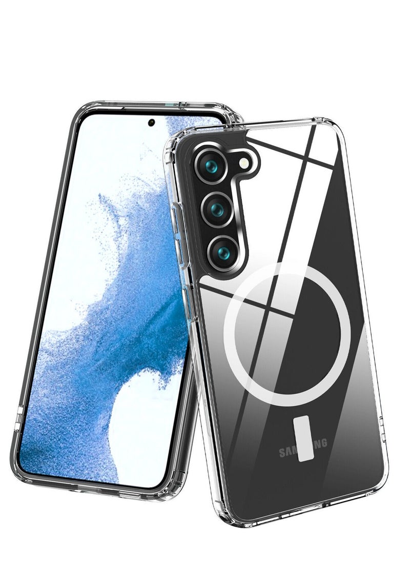 HEXABEX Magnetic Phone Case for Samsung Galaxy S23 6.1" Shockproof Clear Cell Phone Case Works with Wireless Charging Magsafe  - Image 5