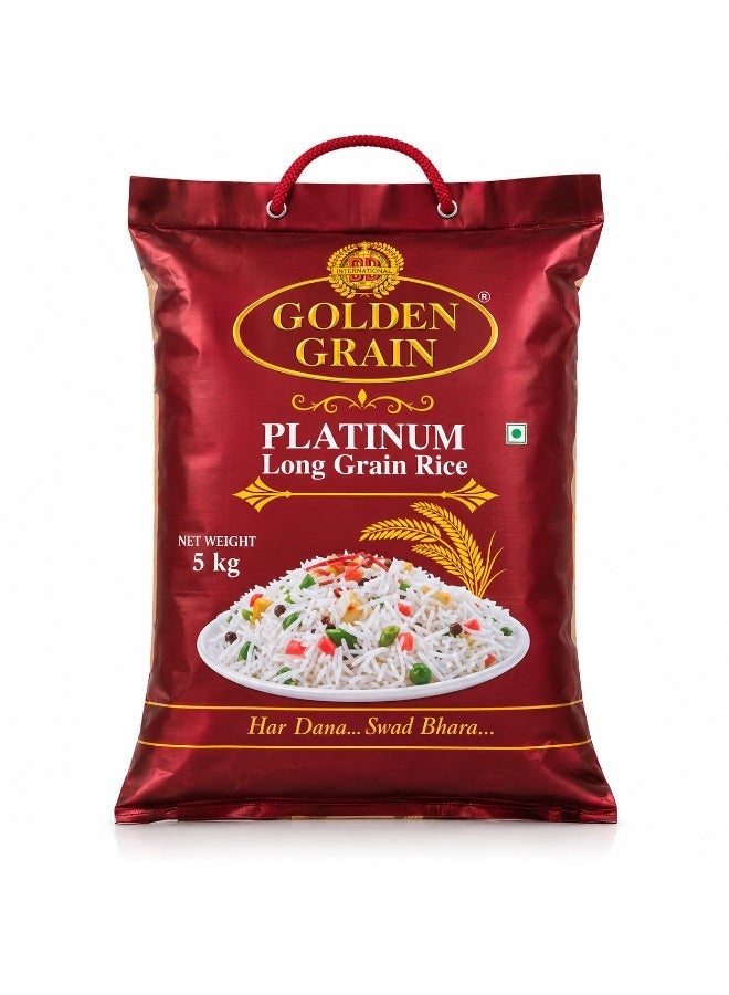 Golden Grain Platinum Long Grain Rice, INDIA 5 KG - Image 2