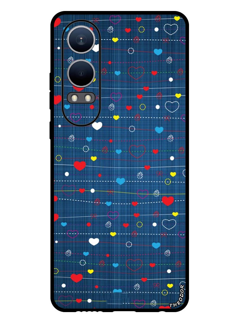 Theodor Protective Case Anti Scratch Shock Proof Bumper Cover For Oppo K12x (China) Heart Strings - Image 1