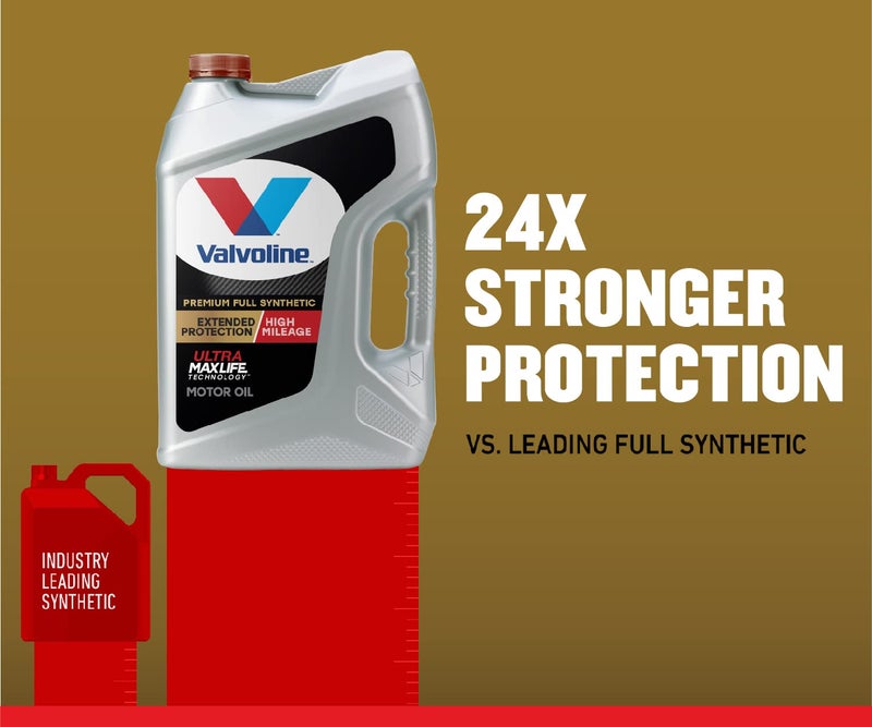 Valvoline Extended Protection High Mileage with Ultra MaxLife Technology 5W-20 Full Synthetic Motor Oil 5 Quart - Image 3