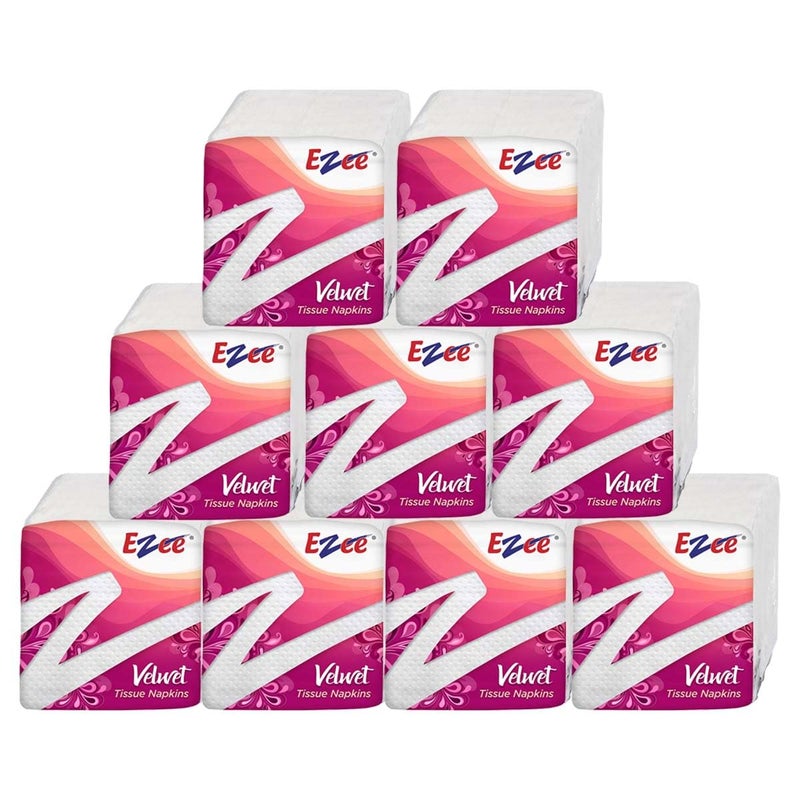 Ezee Tissue Paper Napkins - 50 Pieces (Pack of 9) - Image 1