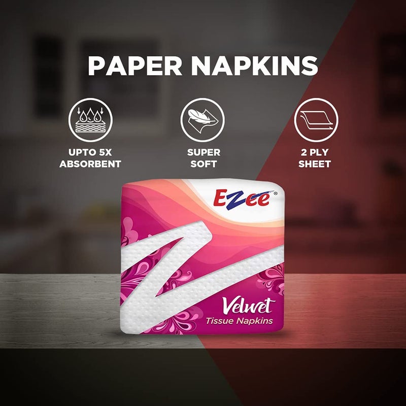 Ezee Tissue Paper Napkins - 50 Pieces (Pack of 9) - Image 2