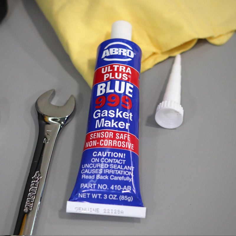 ABRO Ultra Plus 999 RTV Silicone Sealant and Gasket Maker, for Import Engines, Sensor Safe, Non-Corrosive, High Temp Head Gasket Sealer, 650 Degrees F, 3 oz. Tube - Blue - Image 2