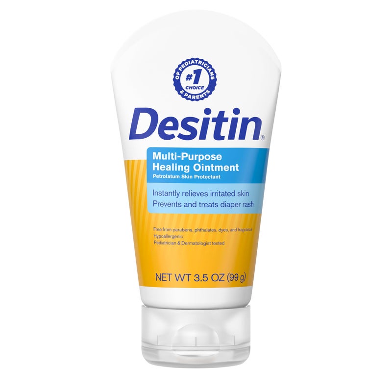 Desitin Skin Protectant And Diaper Rash Ointment MultiPurpose With Vitamins A D Travel Size 35 Oz Tube