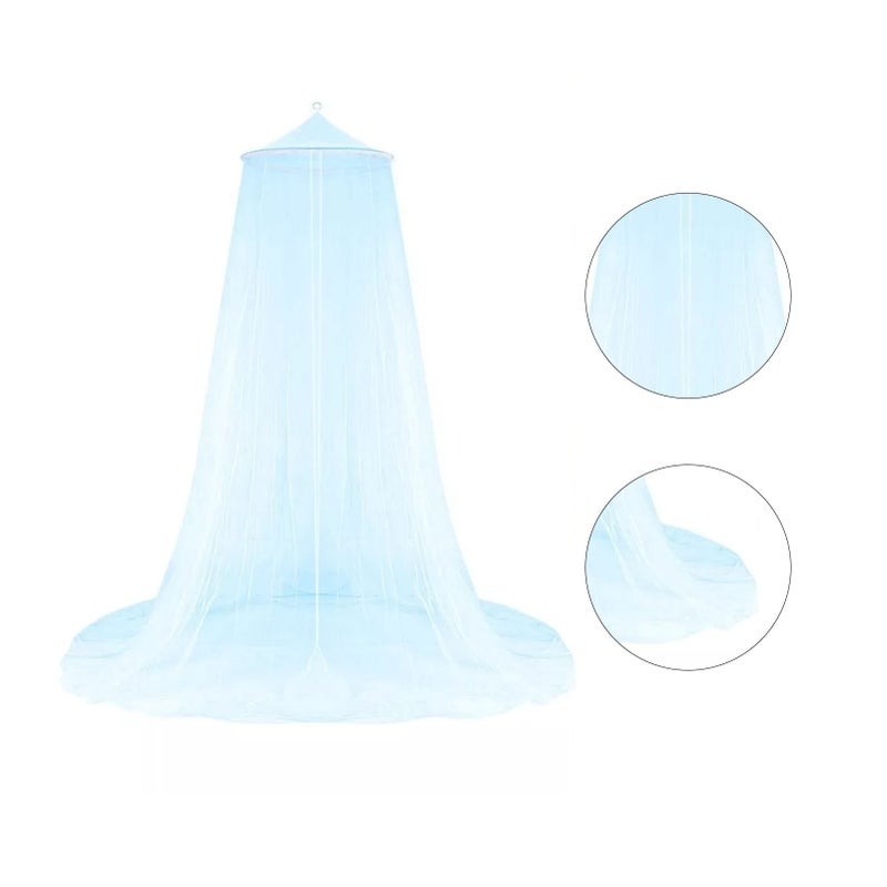 Queen Size Bed Canopy Princess Round Dome Bed Canopy Dome for Picnic Courtyard Outdoor Household Blue - Image 4