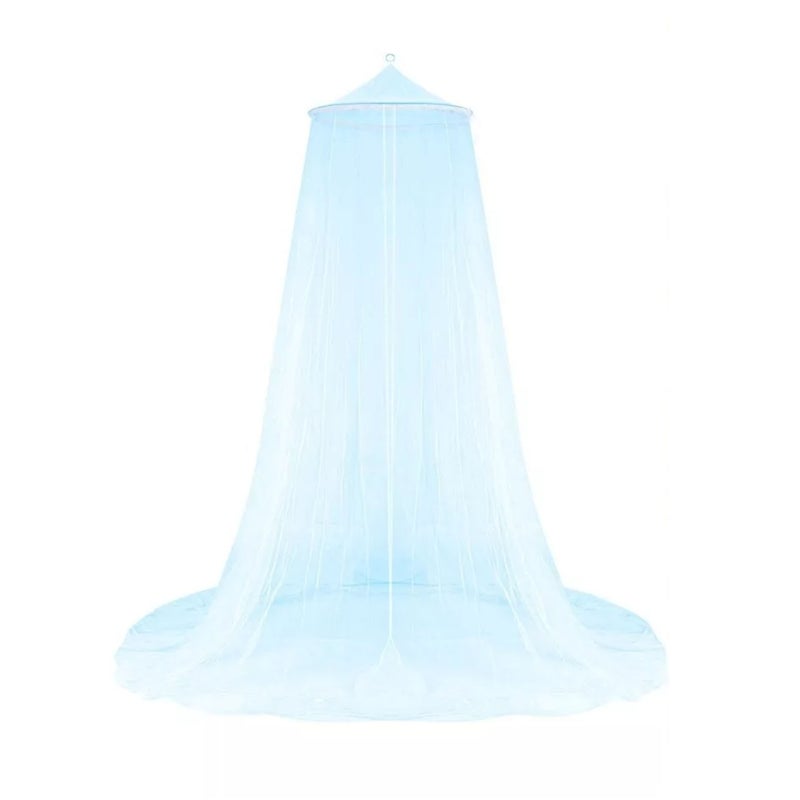 Queen Size Bed Canopy Princess Round Dome Bed Canopy Dome for Picnic Courtyard Outdoor Household Blue - Image 1