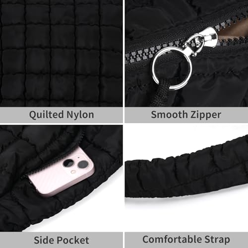 PRAGARI Puffer Tote Bag for Women Large Quilted Carryall Bag Soft Puffy Crossbody Lightweight Shoulder Handbags Work Travel - Image 4