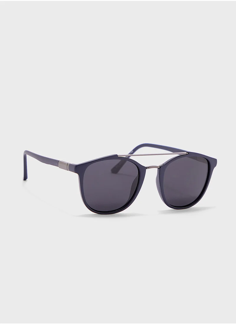 روبرت وود Polarized Lens With Spring Arms Round Sunglasses