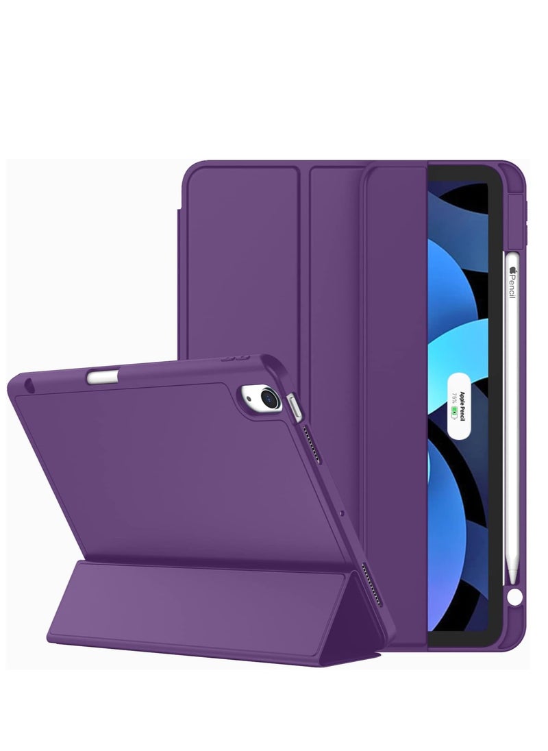 ELTRAZONE ELTRAZONE Smart Case for iPad Air - Fits 6th Gen 11-Inch (2024), 5th & 4th Gen 10.9-Inch (2022/2020) - Dark Purple, Touch ID Support, Auto Wake/Sleep  - Image 1