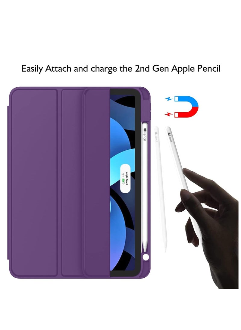 ELTRAZONE ELTRAZONE Smart Case for iPad Air - Fits 6th Gen 11-Inch (2024), 5th & 4th Gen 10.9-Inch (2022/2020) - Dark Purple, Touch ID Support, Auto Wake/Sleep  - Image 2