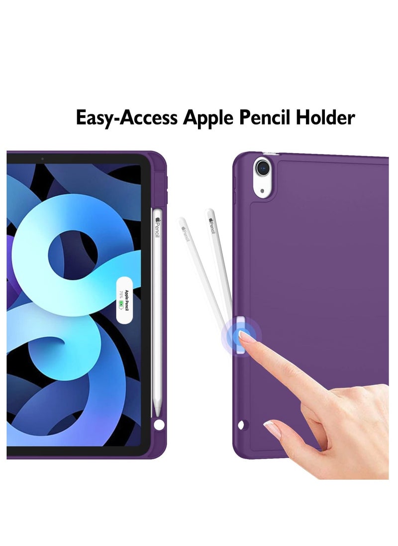 ELTRAZONE ELTRAZONE Smart Case for iPad Air - Fits 6th Gen 11-Inch (2024), 5th & 4th Gen 10.9-Inch (2022/2020) - Dark Purple, Touch ID Support, Auto Wake/Sleep  - Image 3