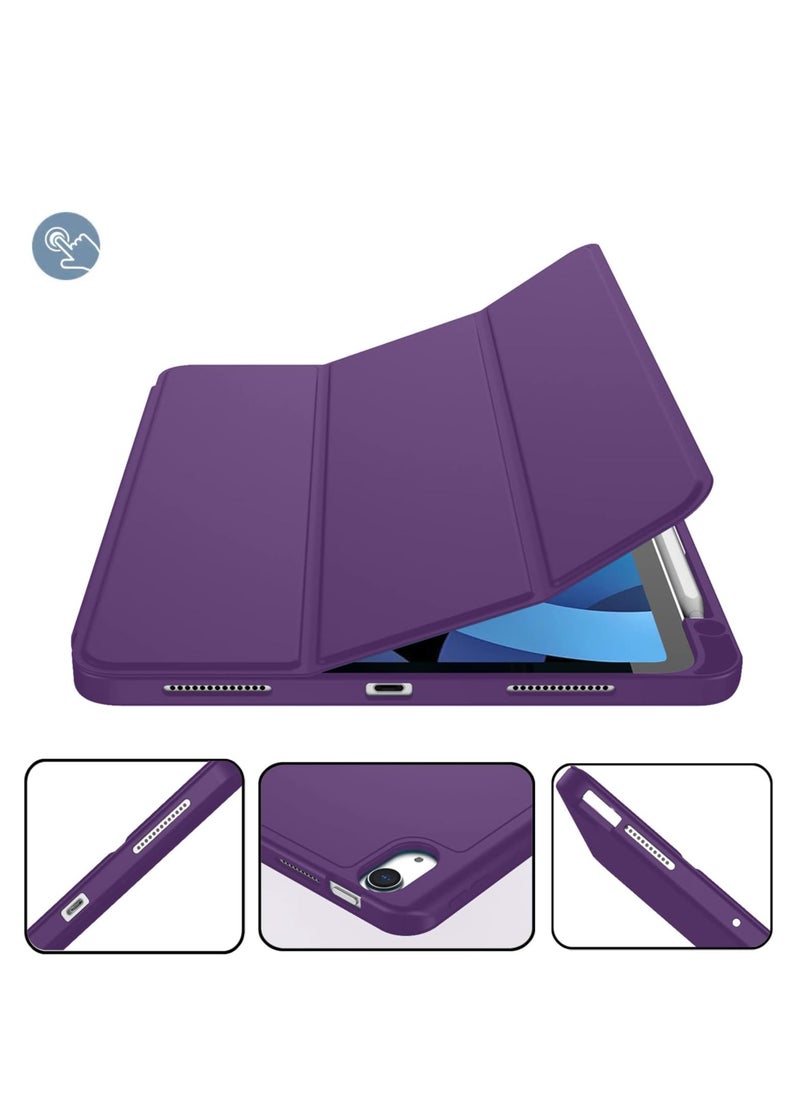 ELTRAZONE ELTRAZONE Smart Case for iPad Air - Fits 6th Gen 11-Inch (2024), 5th & 4th Gen 10.9-Inch (2022/2020) - Dark Purple, Touch ID Support, Auto Wake/Sleep  - Image 4
