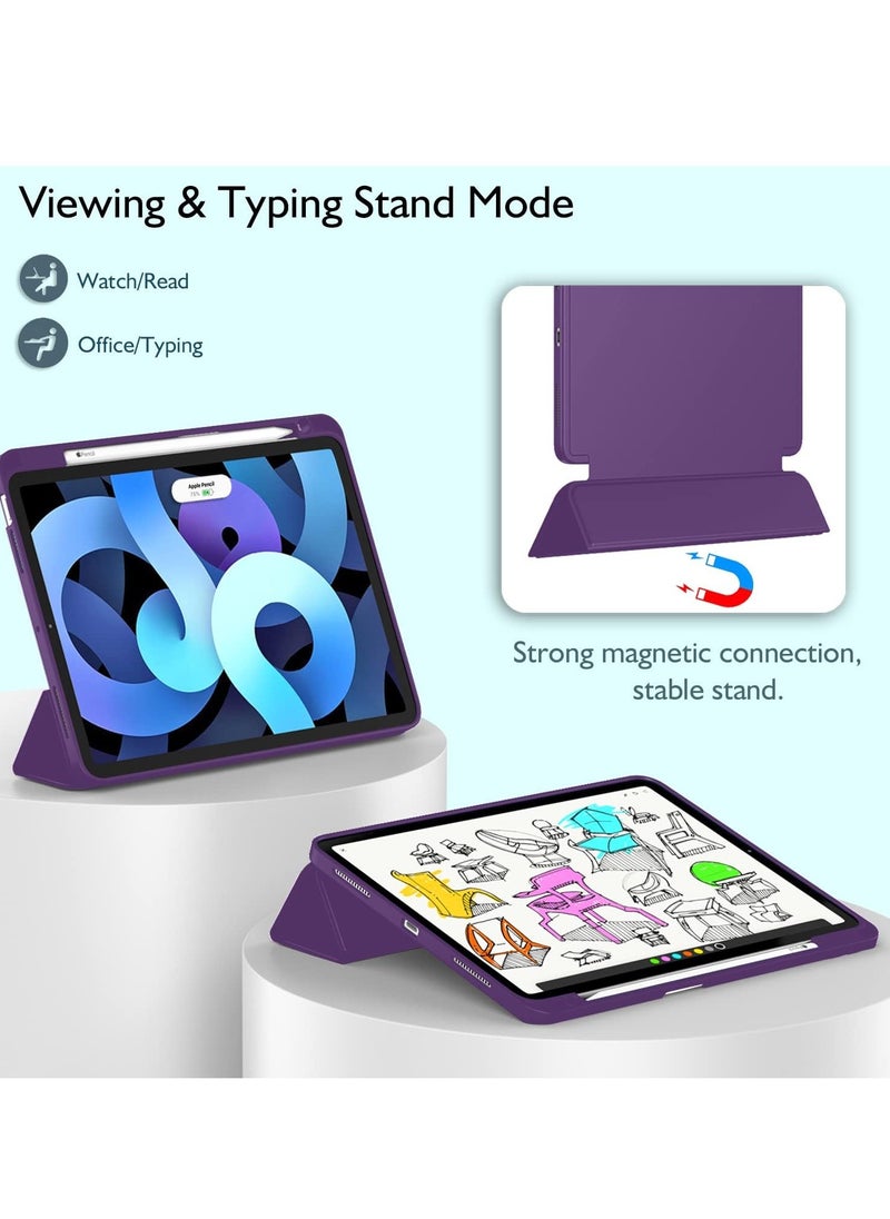 ELTRAZONE ELTRAZONE Smart Case for iPad Air - Fits 6th Gen 11-Inch (2024), 5th & 4th Gen 10.9-Inch (2022/2020) - Dark Purple, Touch ID Support, Auto Wake/Sleep  - Image 5