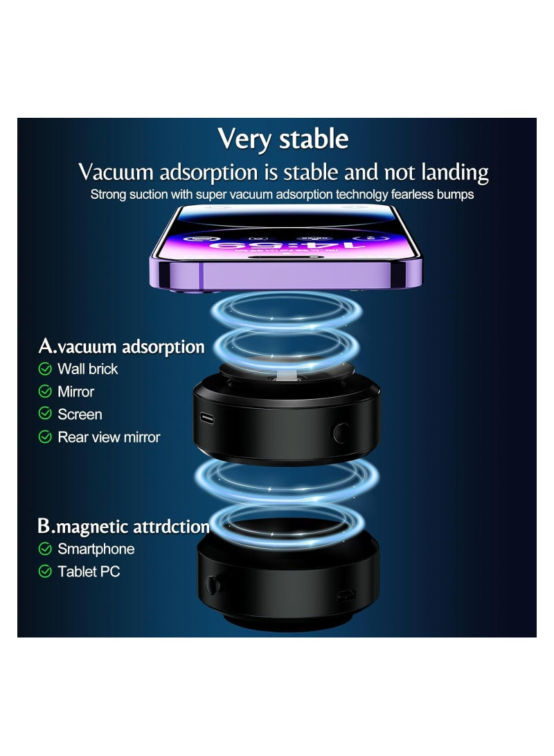 حامل مغناطيسي للسيارة رائع! يدور 360 درجة لراحة لا مثيل لها. عالمي قابل للتعديل، يناسب الزجاج الأمامي ولوحة القيادة. مثالي لجميع الهواتف المحمولة. قبضة مغناطيسية قوية تضمن ثباتًا آمنًا. - Image 2