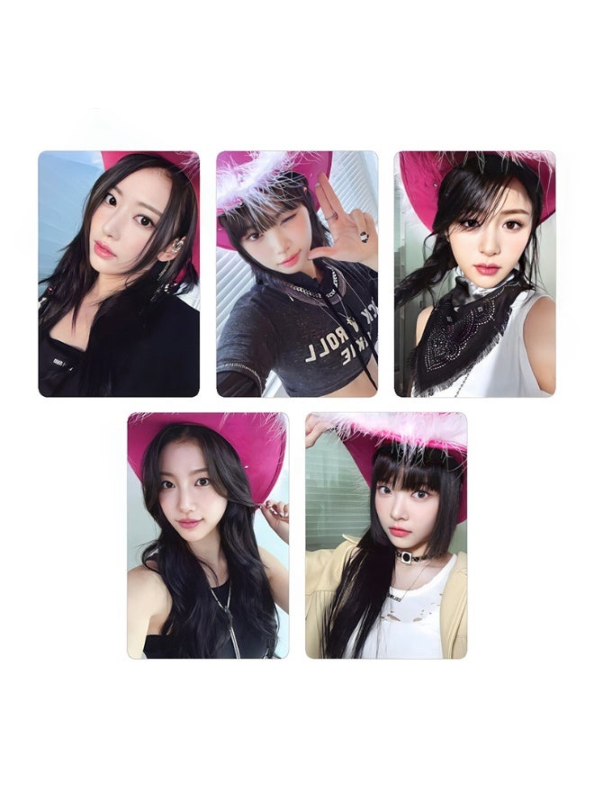 NIBEMINENT 5 Pcs Kpop LE SSERAFIM Unforgiven Lomo Cards Card For Fans Collection Gifts - Image 1