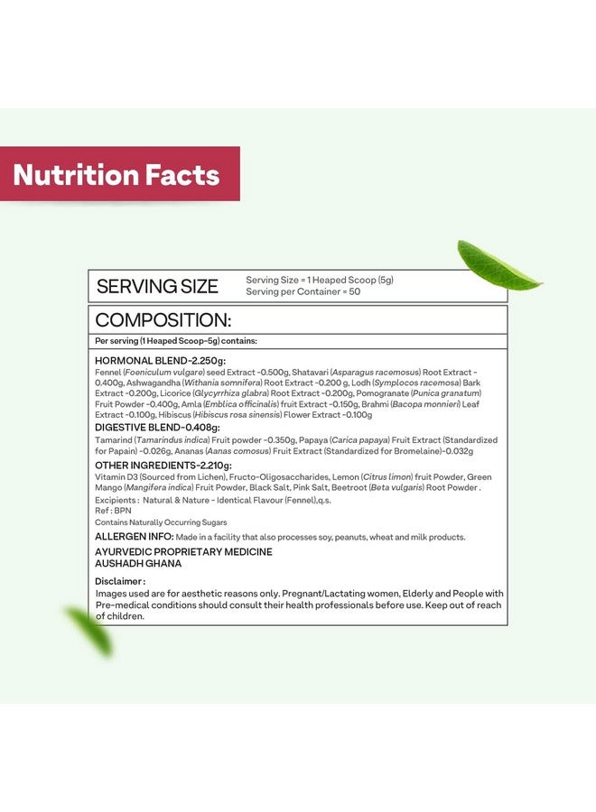 OZiva HerBalance Menopause Relief Drink, 250g (45 Days Pack) (With Black Cohosh, Lodh Bark & Licorice) for Better Hormonal Balance, Uterine & Vaginal Health, Certified - Image 5