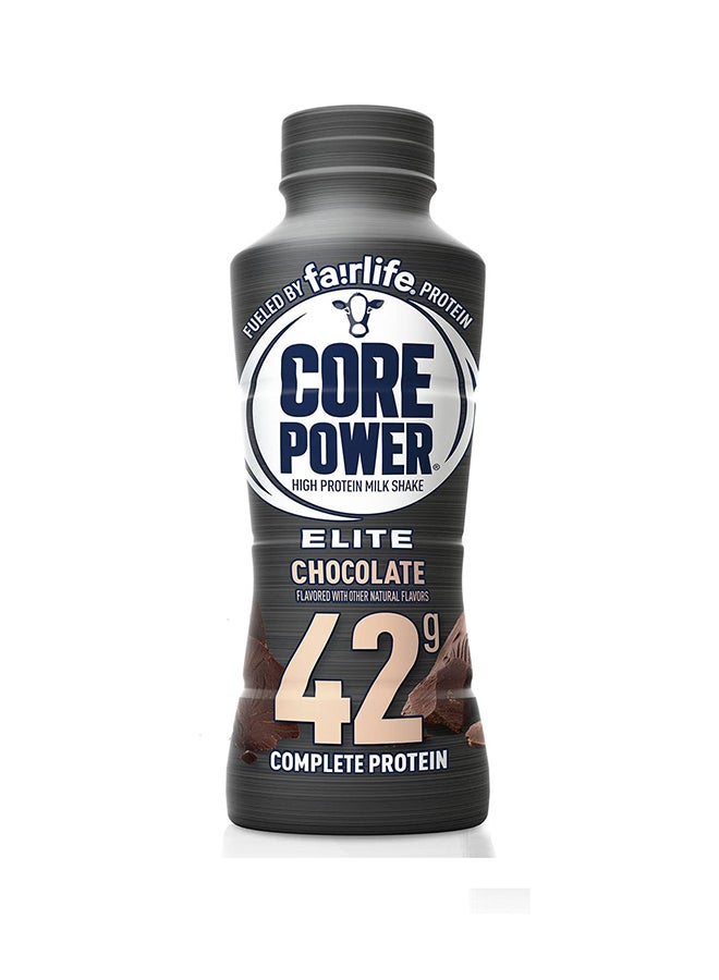 Fairlife فيرلايف كور باور هاي بروتين ميلك شيك إيليت شوكليت 414 مل , مع 42G بروتين, 1X6 باك - Image 1