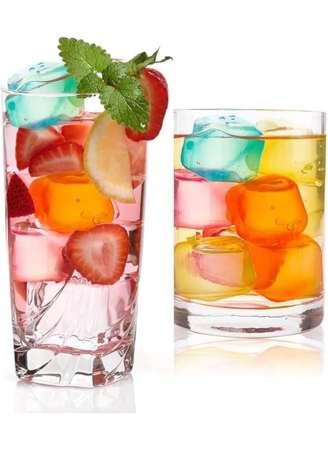 Generic - Reusable Plastic Ice Cube Molds and Trays | Filled with Pure Water (MultiColor - Cube Shape) - Image 1