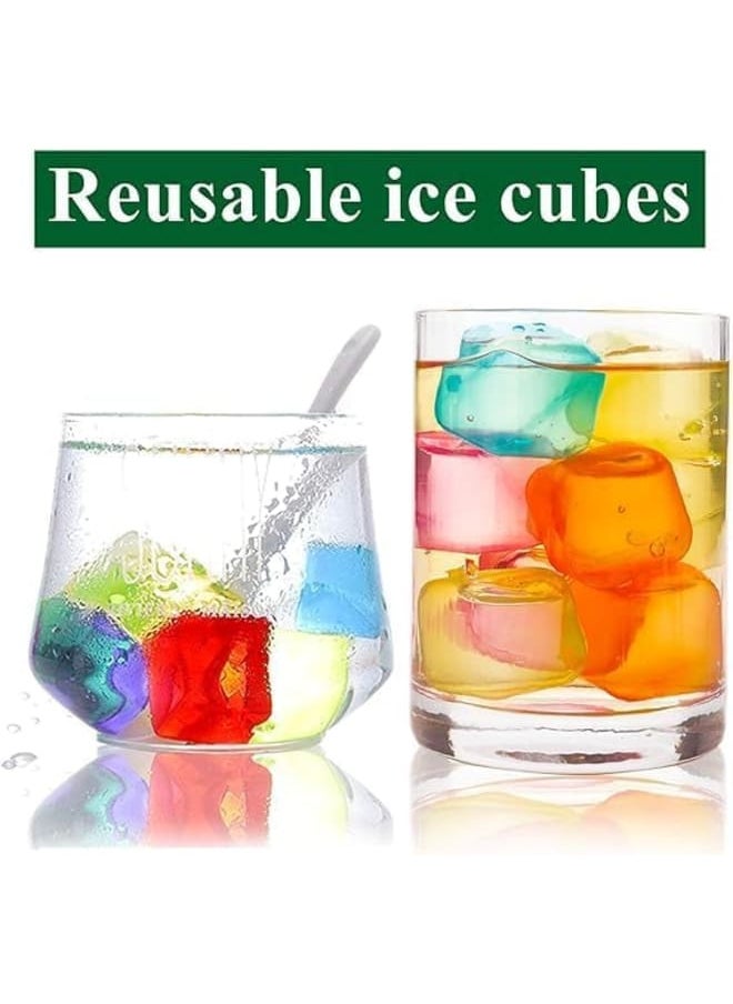 Generic - Reusable Plastic Ice Cube Molds and Trays | Filled with Pure Water (MultiColor - Cube Shape) - Image 1