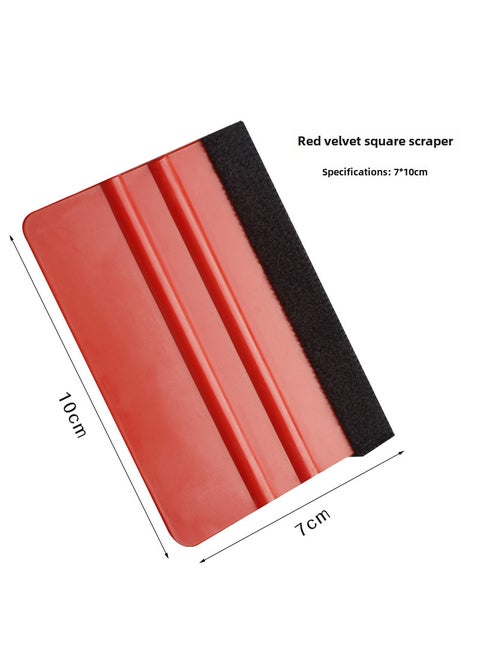 Invisible Car Wrap Film Squeegee Tool 10*7CM red scraper with black patch