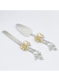 WINON 2PCS Butter Fly Design Cake knife serving set 
