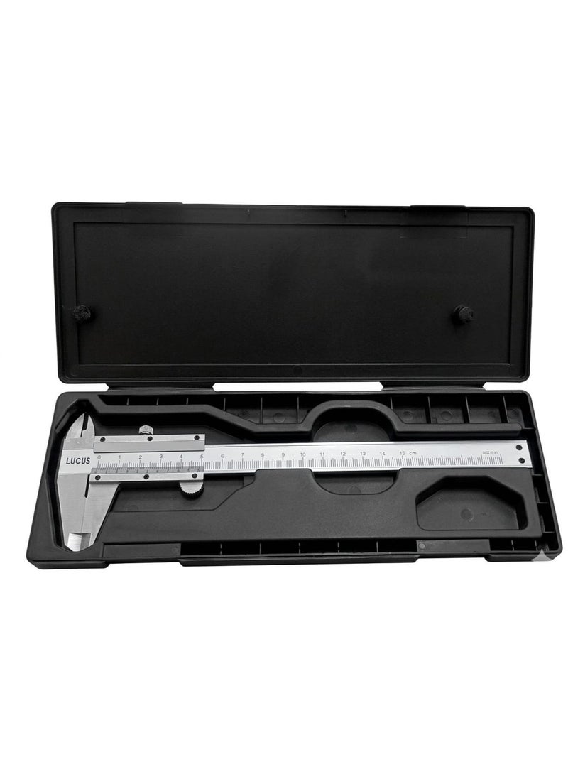 lucus 0-6 Inch/ 150mm Heavy Duty Best Quality Vernier Caliper High Precision Slide Caliper Measuring Tool (Inch/Metric) - Image 2