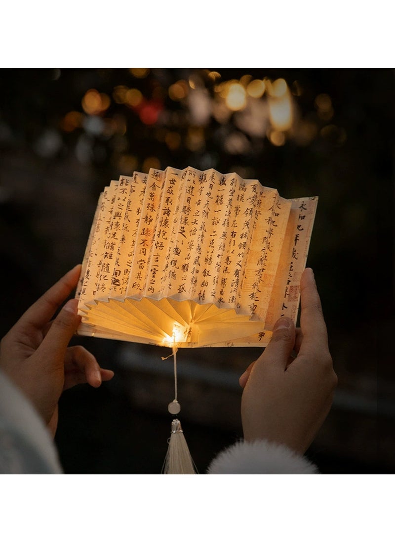 Fan-shaped book lamp, folding desk lamp inspired by the traditional Chinese folding fan, is not only a tool for lighting, but also a piece of oriental romance that can be held in the palm of your hand.
