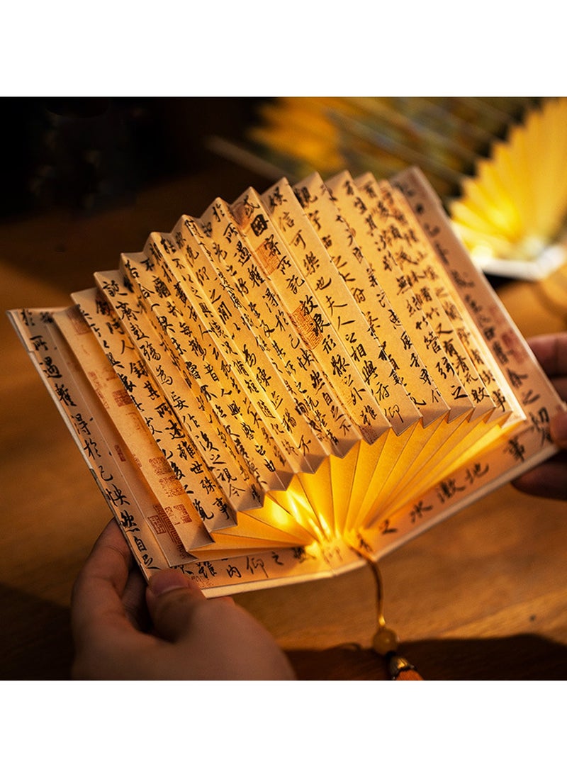Fan-shaped book lamp, folding desk lamp inspired by the traditional Chinese folding fan, is not only a tool for lighting, but also a piece of oriental romance that can be held in the palm of your hand.