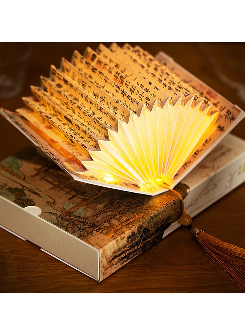 Fan-shaped book lamp, folding desk lamp inspired by the traditional Chinese folding fan, is not only a tool for lighting, but also a piece of oriental romance that can be held in the palm of your hand.
