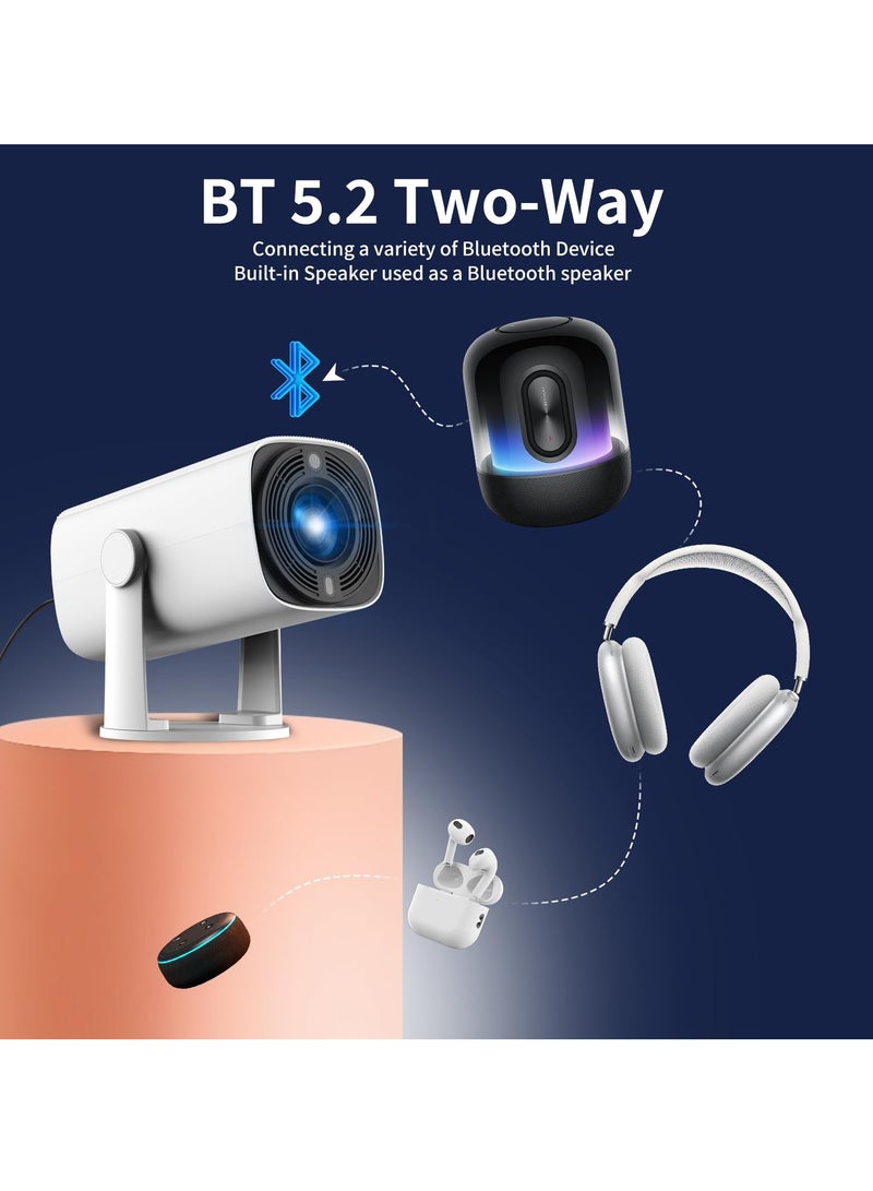 ET-LIFE Mini Projector [Android 11.0/Electric focus] with WiFi 6 and BT 5.3,320 AnSI Lumen Movie Projector,Full HD 1080P Supported Video Projector,home theater  - Image 5